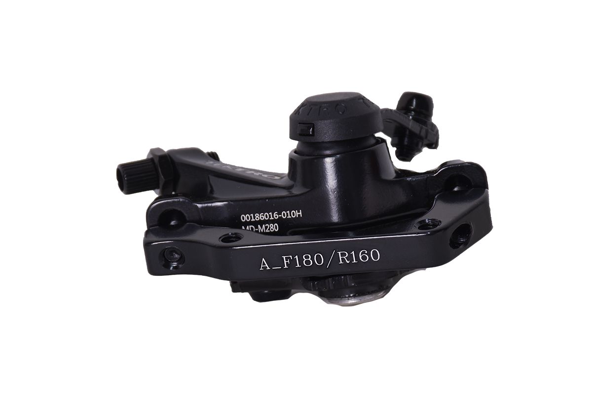 Тормоз дисковый механический задний TEKTRO MD-M280R,без ротора,черный